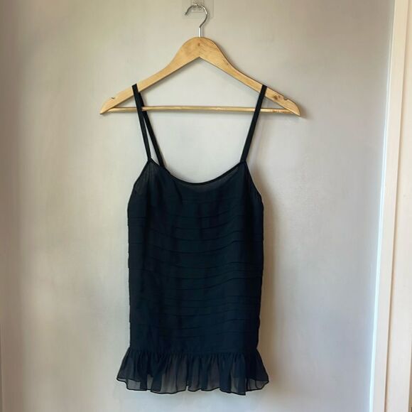 Vera Wang Silk Sheer Lavender Label Tank Top Size 4 - Picture 1 of 11